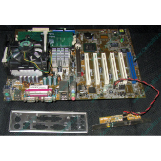 Материнская плата Asus P4PE (FireWire) с процессором Intel Pentium-4 2.4GHz s.478 и памятью 768Mb DDR1 Б/У (Находка)