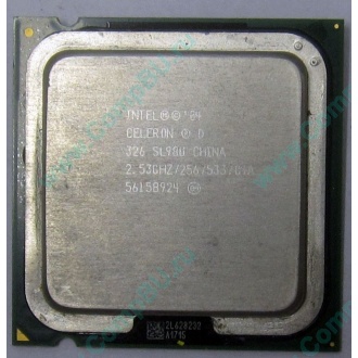 Процессор Intel Celeron D 326 (2.53GHz /256kb /533MHz) SL98U s.775 (Находка)